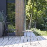 Arty - Chaise de jardin en métal dark grey