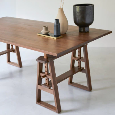 Trestle - Table en teck massif 6-8 pers.