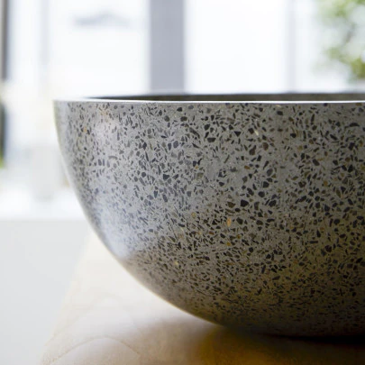 Isa - Vasque ronde en terrazzo grey