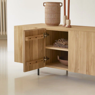 Honorine - Buffet bas en teck massif 165 cm