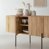 Honorine - Buffet haut en teck massif 165 cm