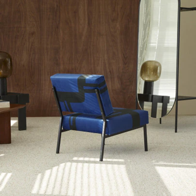 Barbican - Fauteuil français bleu