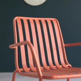 Gaby - Fauteuil en métal orange