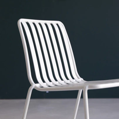 Gaby - Chaise en métal white