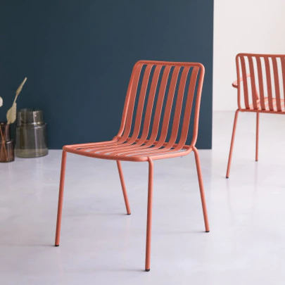 Gaby - Chaise en métal orange