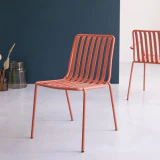 Gaby - Chaise en métal orange