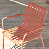 Gaby - Fauteuil de jardin en métal orange