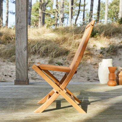 Capri - Ensemble de 2 Chaises de jardin en acacia massif