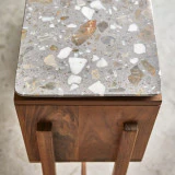 Isaure - Console en noyer massif et terrazzo premium