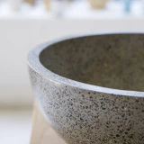 Isa - Vasque ronde en terrazzo grey