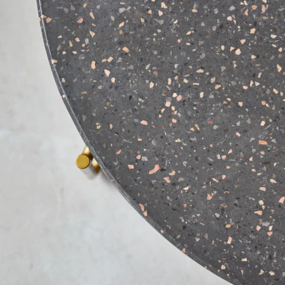 Anatole - Table basse en terrazzo et métal grey