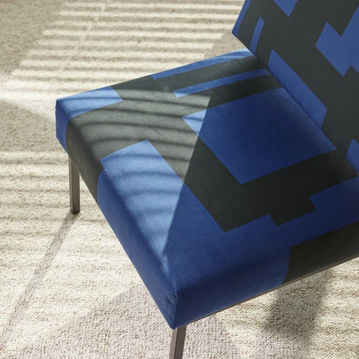 Barbican - Fauteuil français bleu