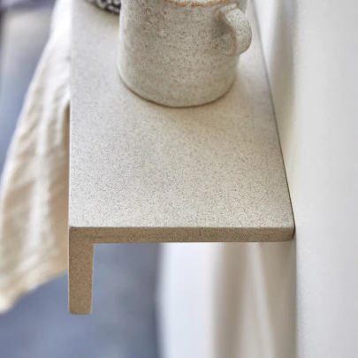 Clea - Porte serviette mural en terrazzo cream