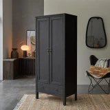 Thaki Black - Armoire en pin massif