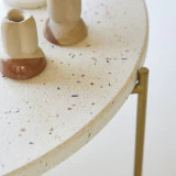 Anatole - Table basse en terrazzo et métal confetti