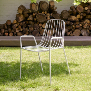 Arty - Fauteuil de jardin en métal white