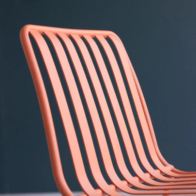 Gaby - Chaise en métal orange