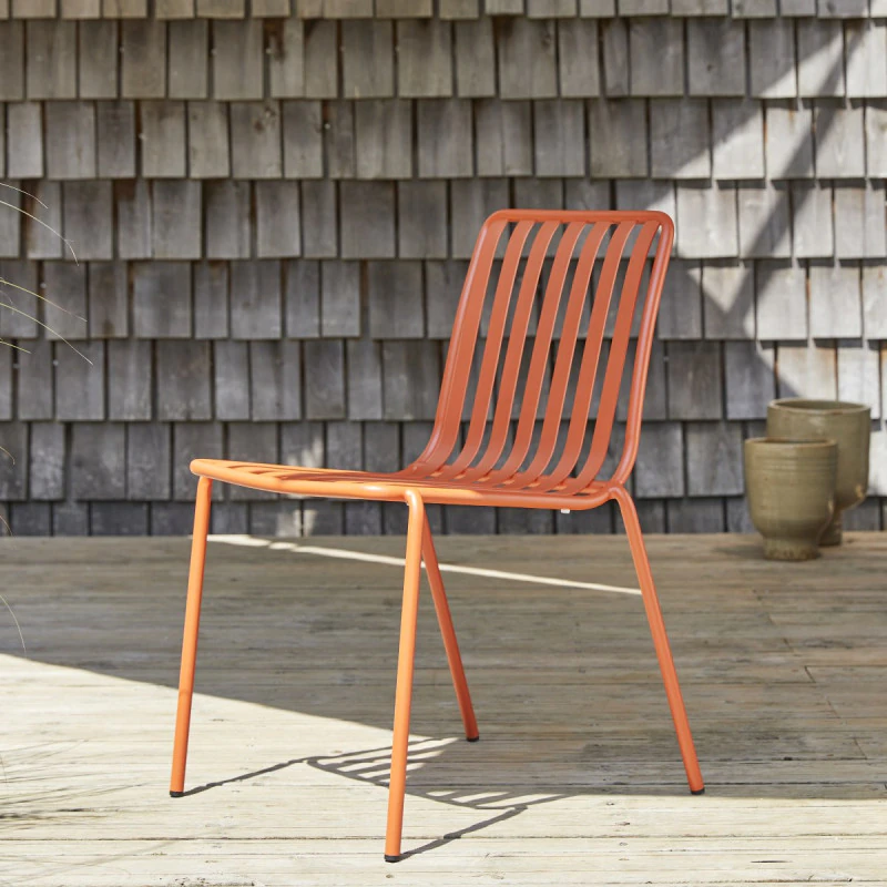 Gaby - Chaise de jardin en métal orange