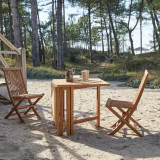 Capri - Table de jardin pliable en acacia massif 2/4 pers.