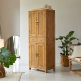 Yuki - Armoire en pin massif recyclé Naturel