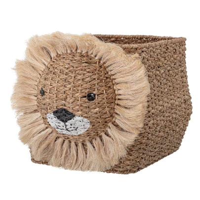 Lion - Panier en fibres végétales