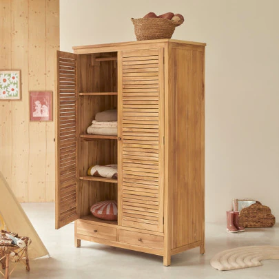 Suzette - Armoire enfant en teck massif