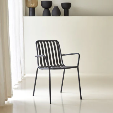 Gaby - Fauteuil en métal black