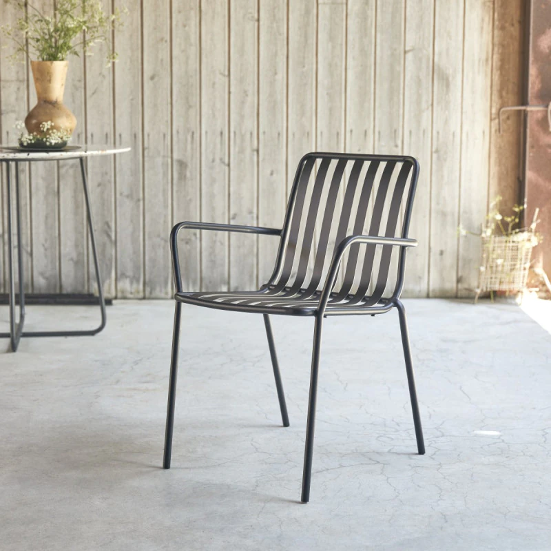 Gaby - Fauteuil de jardin en métal black