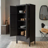 Thaki Black - Armoire en pin massif