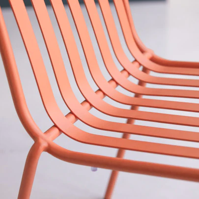 Gaby - Chaise en métal orange