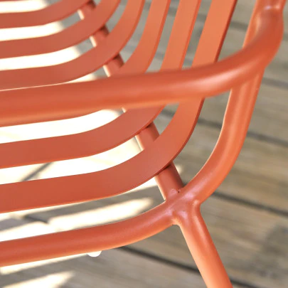 Gaby - Fauteuil de jardin en métal orange