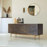 Bilal - Buffet en manguier massif et terrazzo 180 cm