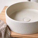 Gina - Vasque ronde en terrazzo cream