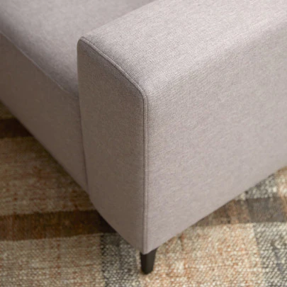 Lars - Canapé d'angle gauche en tissu gris taupe 295 x 185 cm, 5 places