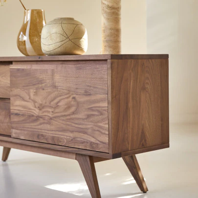 Esmée - Buffet en noyer massif 130 cm