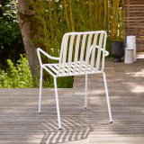 Gaby - Fauteuil de jardin en métal white