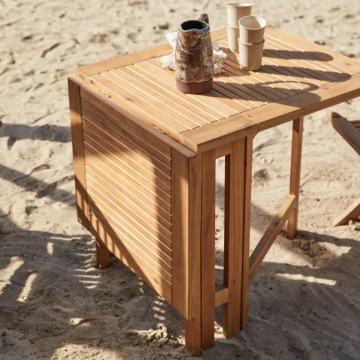 Capri - Table de jardin pliable en acacia massif 2/4 pers.