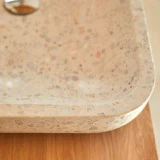 Cilas - Vasque rectangulaire en terrazzo premium Moon