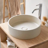 Gina - Vasque ronde en terrazzo cream