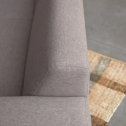 Lars - Canapé d'angle gauche en tissu gris taupe 295 x 185 cm, 5 places