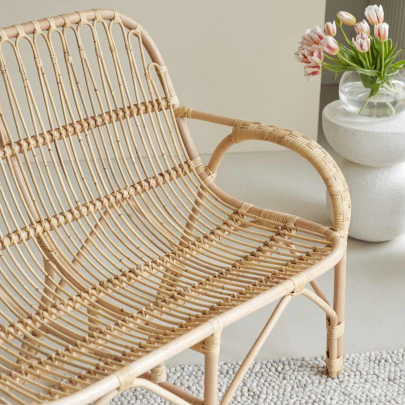 Ondine - Banquette en rotin naturel