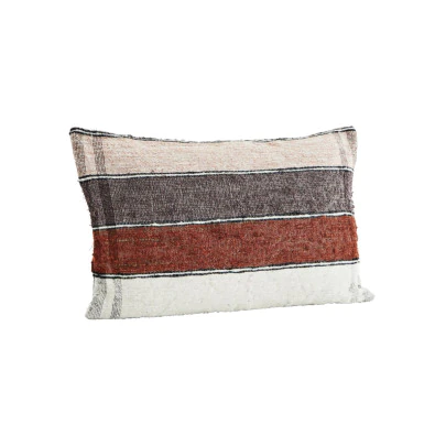 Soan - Housse de coussin en soie recyclée 60x40 cm, brun