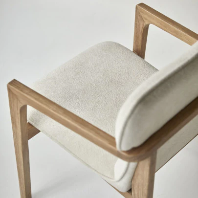 Viktor - Fauteuil en acacia massif et tissu