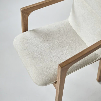 Viktor - Fauteuil en acacia massif et tissu