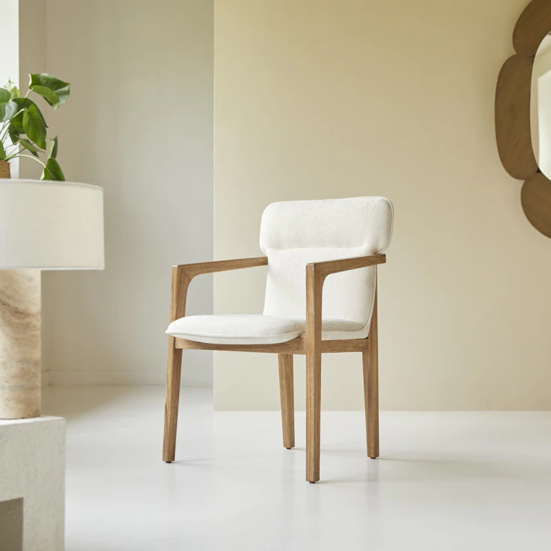 Viktor - Fauteuil en acacia massif et tissu