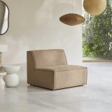 Dario - Chauffeuse modulable en tissu camel