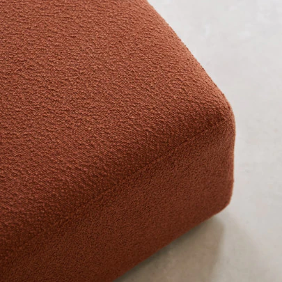 Swann - Chauffeuse modulable en acacia massif et tissu terracotta