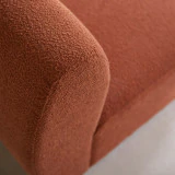 Swann - Chauffeuse modulable en acacia massif et tissu terracotta