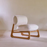 Julia - Fauteuil en teck massif et tissu