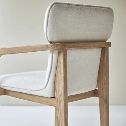 Viktor - Fauteuil en acacia massif et tissu